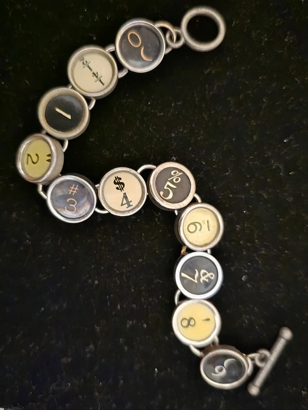 Vintage Typewriter Key Artisan Bracelet